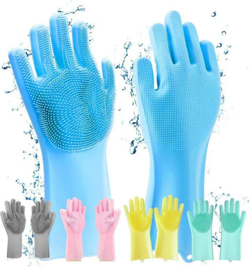 Silicone Dishwashing Full Finger Gloves