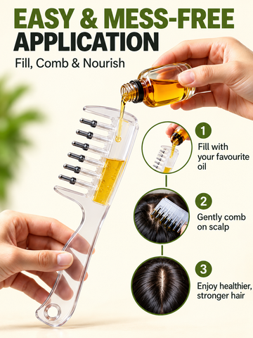 3-in-1 Hair Oil Applicator Comb