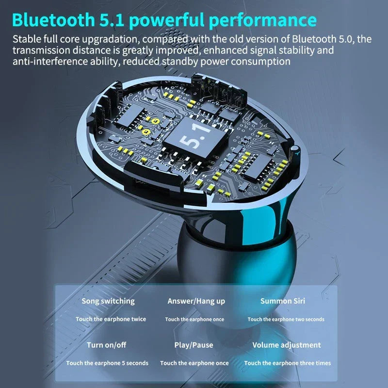 M10 Wireless V5.1 Bluetooth Earbuds & Headphones