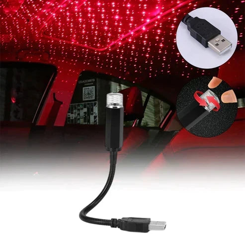 Romantic LED Starry Sky Car Roof Projection USB Portable Light