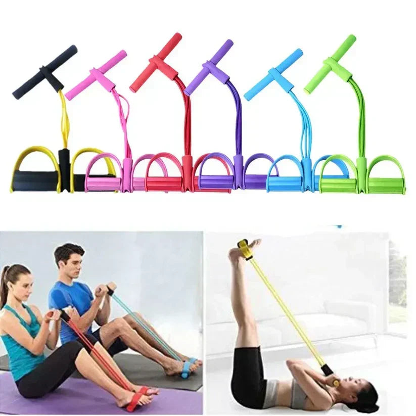 Pedal Resistance Band Tummy Trimmer - (Random Colors)