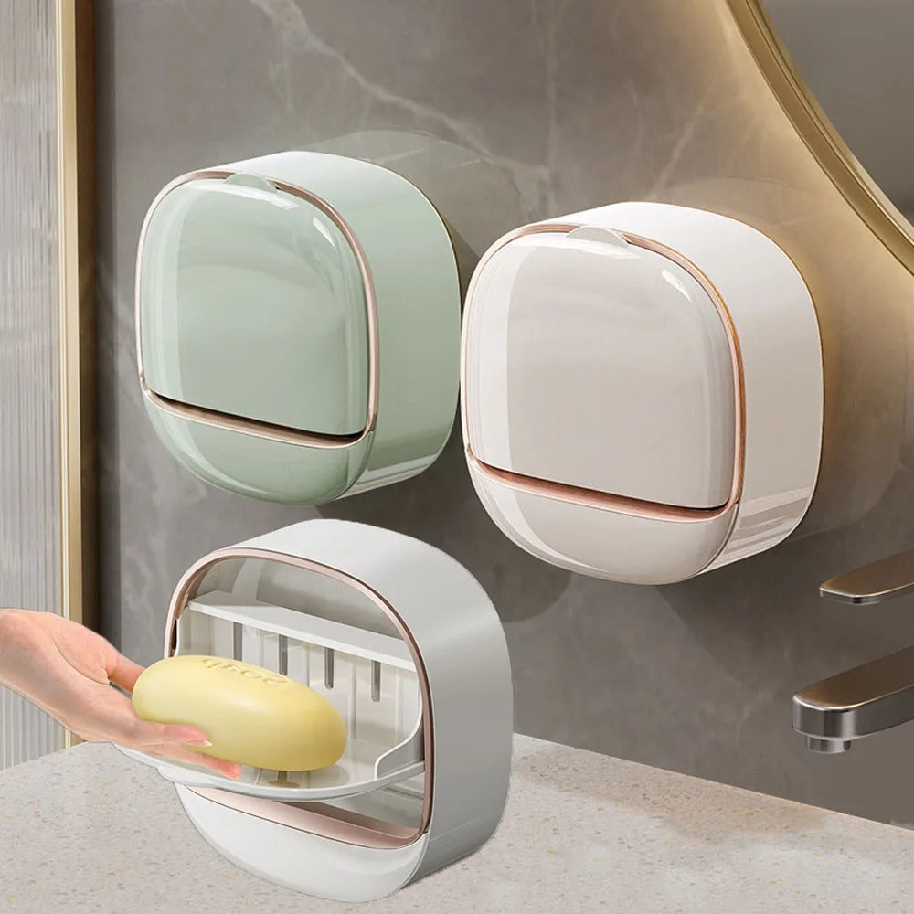 Luxury Soap Holder With Drain Tray (Random Colours)