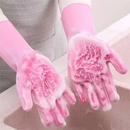 SILICON DISH WASHING GLOVES