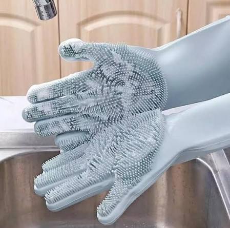 SILICON DISH WASHING GLOVES